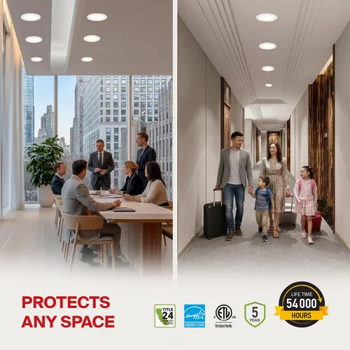Miniatura 2 de ASD Luz empotrable con clasificación de fuego de 4 pulgadas, 5 colores 2700 K/3000 K/3500 K/4000 K/5000 K, 840 lúmenes, clasificación de fuego de 2