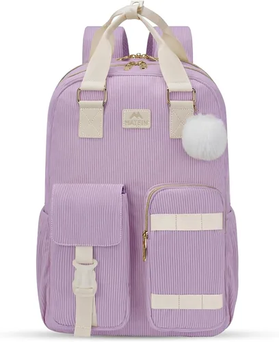 Miniatura 10 de MATEIN TSA - Mochila para adolescentes y niñas, de 15.6 pulgadas, bonita mochila de pana para laptop, estética, universidad, escuela, mochila