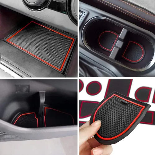 Auovo - Alfombrillas antipolvo para puertas de Subaru Crosstrek y Impreza, modelos 2018-2023, revestimientos para puerta, insertos para portavasos,