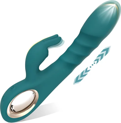 Consolador Vibrador de Empuje Juguetes Sexuales Femeninos - SeYouYou 3 en 1 Juguetes Sexuales para Mujeres con 10 Vibraciones y 5 Modos de Empuje -