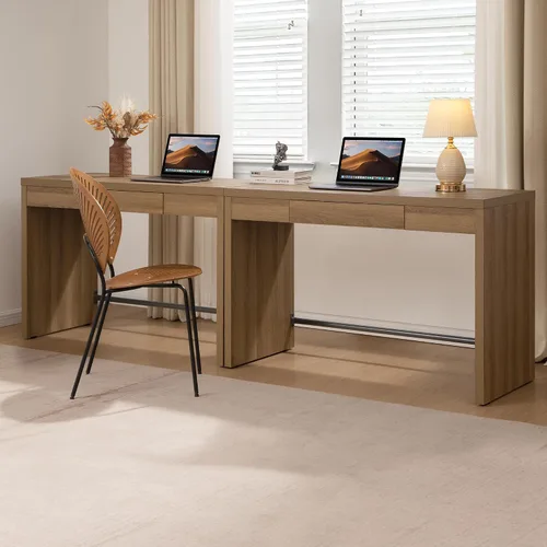 Miniatura 11 de SICOTAS Mesa de Escritorio para Computadora - Mesa de Estudio de Madera de 47 Pulgadas para Dormitorio, Escritorio de Oficina Estilo Granja