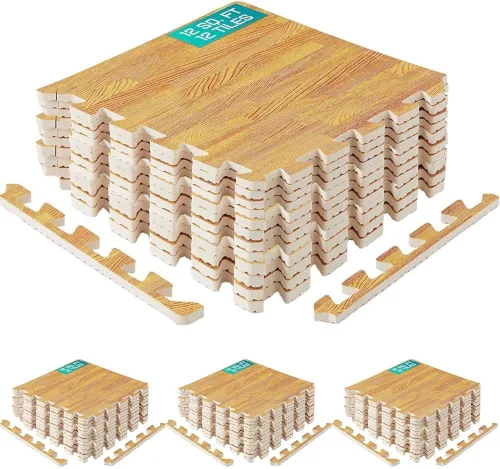 Miniatura 17 de Yes4All Alfombrillas Entrelazadas de EVA, Baldosas de Suelo tipo Rompecabezas, Acolchado de Suelo de Espuma con Borde para Muebles, Espacio