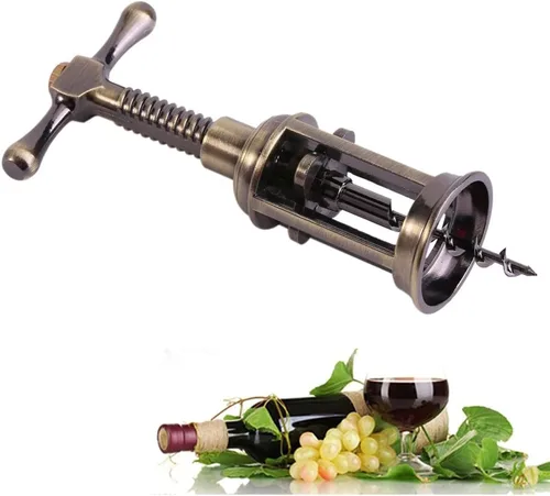 Miniatura 5 de Abridor de vino, sacacorchos de aleación de zinc con abrebotellas multifuncional, tornillo de corcho multifuncional manual para camarero