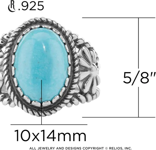 Miniatura 3 de Anillo de plata de ley estadounidense para mujer y hombre elección de piedras preciosas inspiradas en los tamaños de flores de 5 a 13 Metal