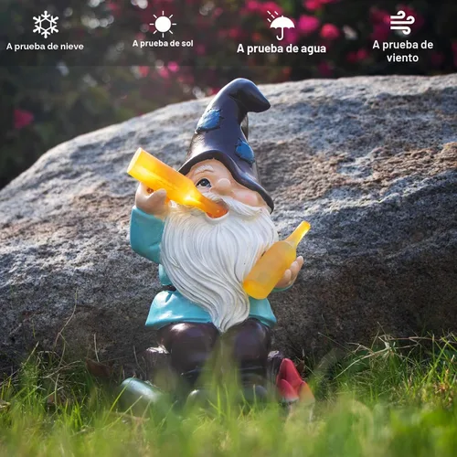 Miniatura 6 de DKJOCKY Regalos de gnomos para mujeres para Navidad, divertidos gnomos de jardín para decoración al aire libre para patio, gnomos con luces solares