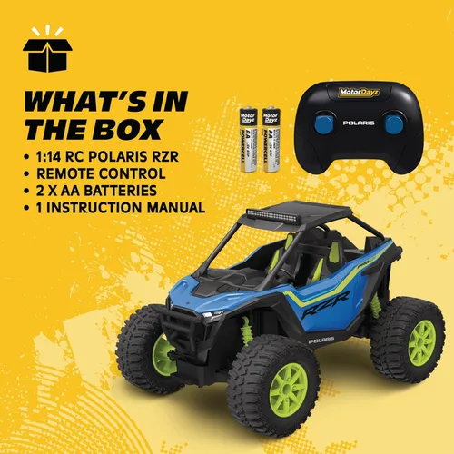 Miniatura 6 de Polaris RZR UTV - Vehículo RC 2WD escala 1:14, con licencia oficial Polaris RZR, control de radio de 2.4 GHz, recargable por USB, listo