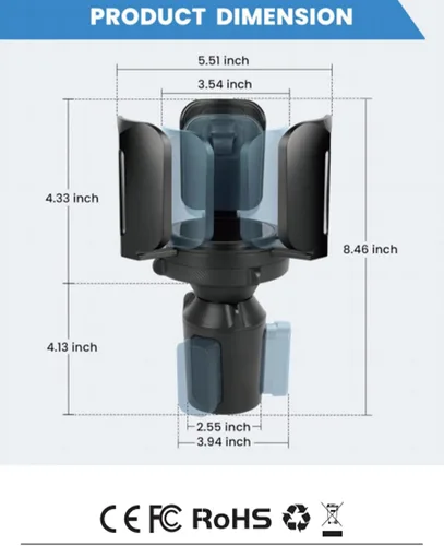 Miniatura 6 de Expansor universal de portavasos para carrito de golf, base ajustable y soporte para tanque de 1 libra, botellas de agua y vasos de varios tamaños