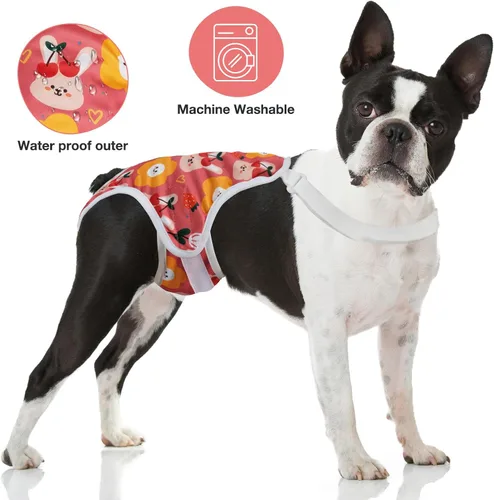 Miniatura 3 de MICOOYO Pañal Enterizo para Perro, Braguita Sanitaria con Tirantes Ajustables, Pañales Lavables para Período de Perro, Ropa Interior para Mascotas