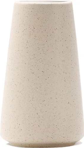 Miniatura 12 de Jarrón de cerámica beige – Florero neutro de 8 pulgadas para decoración del hogar, jarrón bohemio blanco roto, jarrones crema para flores, jarrones