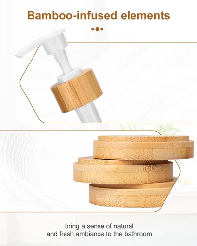 Miniatura 3 de Dispensador de enjuague bucal con bomba, recipiente de enjuague bucal de vidrio para encimera de baño, decantador de botella de lavado bucal, negro