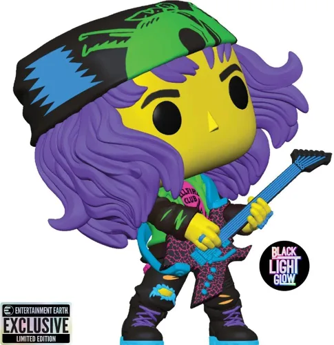 Miniatura 2 de Funko Pop! Stranger Things Eddie con guitarra, figura de vinilo con luz negra #1462 - Exclusiva de Entertainment Earth