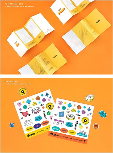 Miniatura 6 de Álbum BTS - [Butter] (versión crema) CD-R + libro de fotos + tarjetas líricas + tarjeta de foto instantánea + soporte de fotos + tarjeta de mensaje