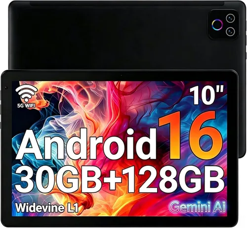 Miniatura 10 de URAO Tableta, tableta Android de 10.1 pulgadas con procesador Octa-core 30GB RAM 128GB ROM HD IPS pantalla táctil 8H batería, Wi-Fi 6, BT 5.4