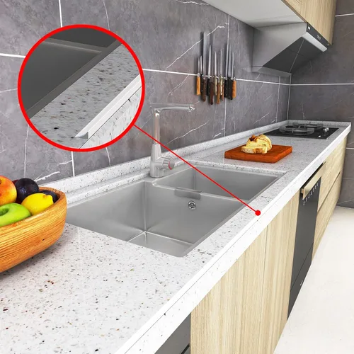 Miniatura 3 de Presa de agua de umbral de ducha de 118 pulgadas, mantiene el agua en la ducha o encimera seca, aplica para aplicar a encimera, ducha, baño, bañera