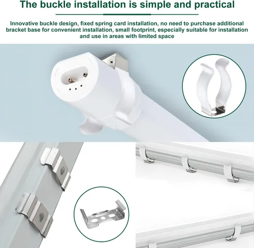 Miniatura 6 de Othmro T8 - Abrazaderas de lámpara para tubo de luz LED, lámpara fluorescente LED, con tornillos, abrazaderas de lámpara en U T8 soporte