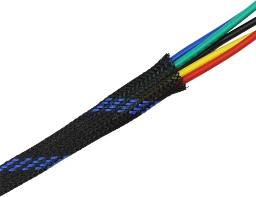 Miniatura 2 de Funda de cable de alambre expandible PET de 30 pies (1/2 pulgada, negro)
