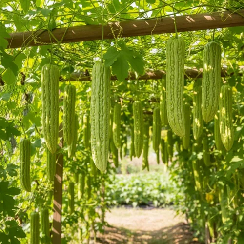 Miniatura 3 de 40 semillas de melón amargo para plantar: semillas de ampalaya y calabaza amarga, semillas de vegetales para jardín doméstico, contenedor o cultivo