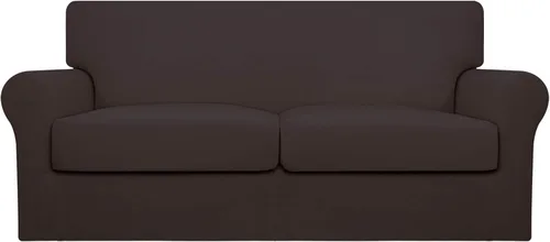 Miniatura 72 de Easy-Going Funda de sofá suave y elástica de 3 piezas para perros, funda de sofá lavable para sofá de 2 cojines separados, protector elástico
