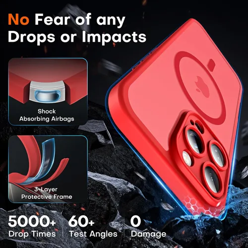 Miniatura 228 de TOCOL Funda para iPhone 11, compatible con Magsafe, protección completa de cámara, imanes integrados, protección contra caídas, funda translúcida