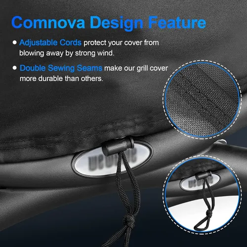 Miniatura 7 de Comnova Weber Q Series - Cubierta para parrilla – Resistente e impermeable, cubierta de barbacoa de 26.5 pulgadas para Q1000, Q1200, Q1400
