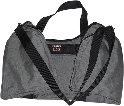 Miniatura 5 de Bolsa de lona triple grande con apertura en U, bolsillo frontal y dos compartimentos laterales, perfecta bolsa de cabina fabricada en Estados Unidos.