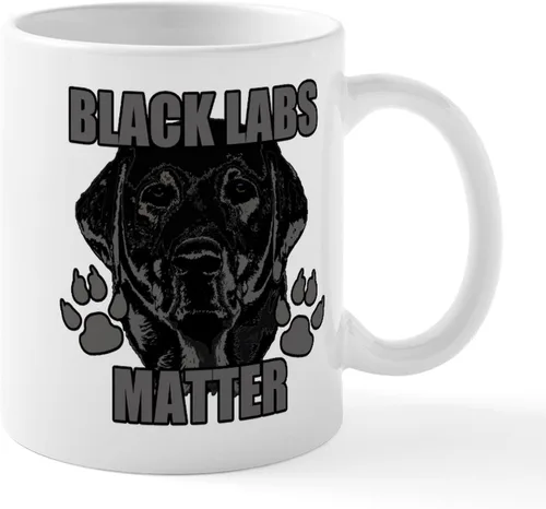 Miniatura 26 de CafePress Black Lab Mug Taza de café de cerámica de 11 oz (11.0 fl oz)