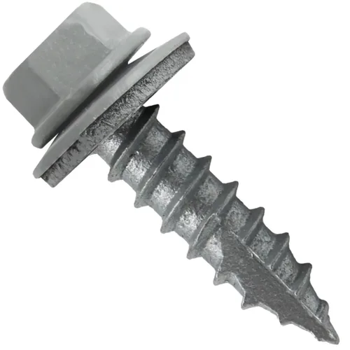 Miniatura 6 de HERR #14 CHARCOAL Tornillo de techo de chapa metálica de cabeza hexagonal: 250 tornillos x 1