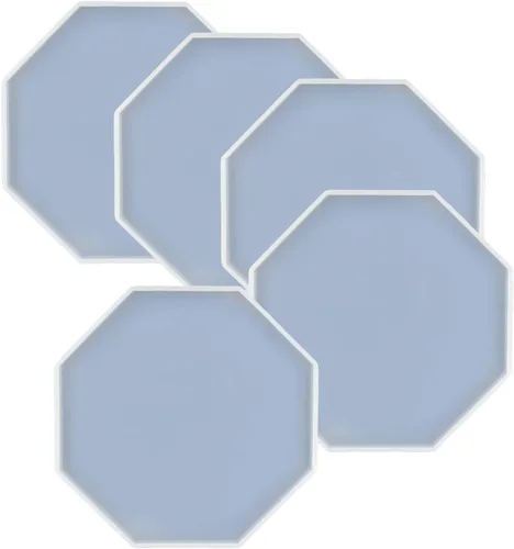 Miniatura 5 de Molde epoxi de forma cuadrada, 5 piezas, molde de silicona de base cuadrada, tamaño más grande de 5 pulgadas