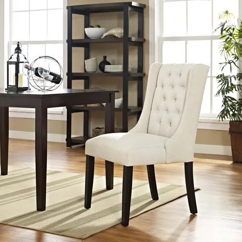 Miniatura 2 de Modway Baronet - Silla Parsons moderna tapizada de tela tapizada para cocina y comedor, color beige
