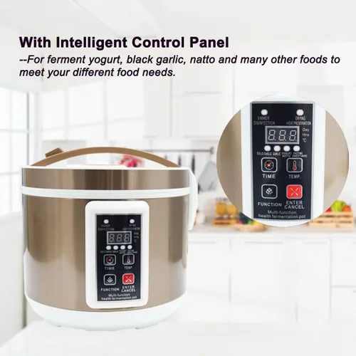 Miniatura 2 de INTSUPERMAI Fermentador multifuncional de 6 L para ajo negro, yogur, natto, arroz dulce, fermentadores control inteligente automático completo