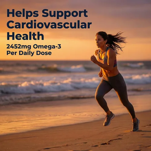 Miniatura 3 de AQUAOMEGA 3X Aceite de pescado omega-3 extra fuerte para apoyo cardíaco, cerebro e inmunológico, 1636 mg EPA, 544 mg de DHA + vitamina D3