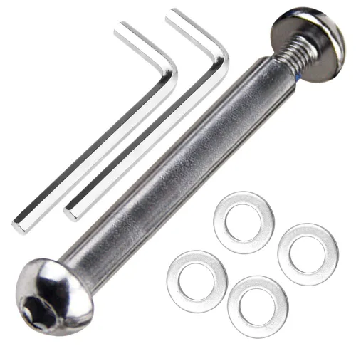 M8 - Juego de tornillos Allen para eje de acero al carbono de grado 0.346 x 1.102 in x 3.386 in para delantero trasero 2 3 4 ruedas Stunt Scooter