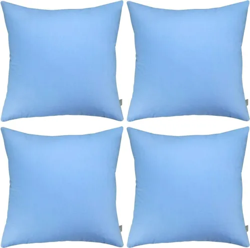 Miniatura 33 de Thmyo - Paquete de 4 fundas de almohada decorativas de 100 % algodón para lumbar, cómodas, sólidas, para Navidad/Halloween, fundas de cojín Blanco