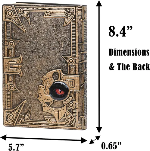 Miniatura 2 de Diario sin forro – DND Dragon Brass 3D en relieve de tapa dura, cuaderno de bocetos A5 en blanco, 8.4 x 5.7 pulgadas (100 hojas, 200 páginas)