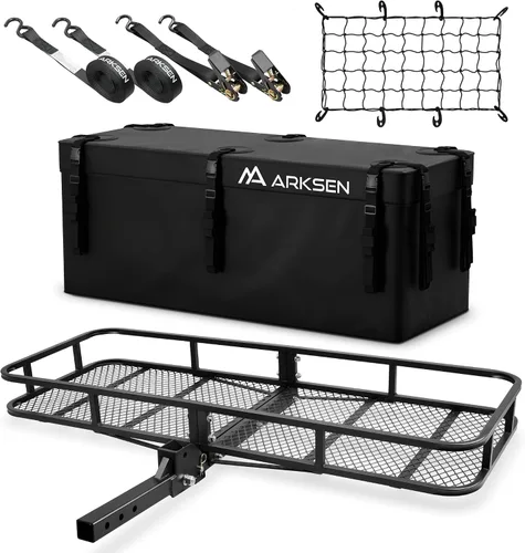 Miniatura 15 de Canasta de carga plegable de ARKSEN, receptor de enganche de 2", 60" de ancho