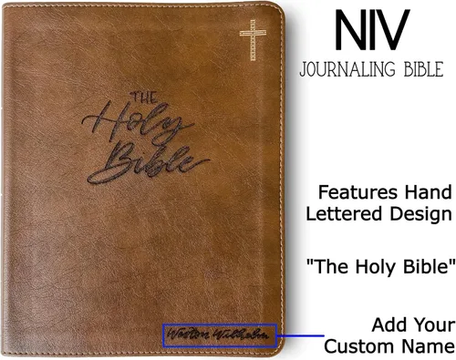 Miniatura 6 de Biblia grabada a mano con letras y láser NIV Journaling, regalo personalizado, grabado de nombre personalizado disponible