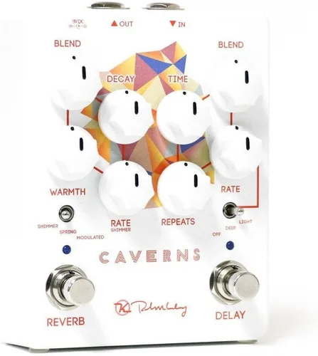 Miniatura 2 de Pedal de reverberación y retardo Keeley Caverns V2, blanco (KCav2)
