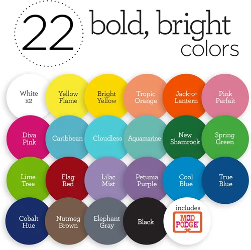 Miniatura 6 de Apple Barrel Art Lessons - Juego de pintura y pinceles, kit de 34 piezas que incluye 23 colores de pintura acrílica Apple Barrel de 2 onzas