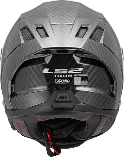 Miniatura 4 de LS2 Helmets Dragon Casco integral de motocicleta de carbono con parasol