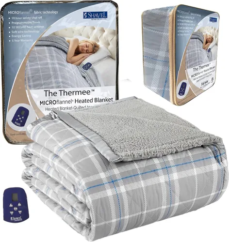Miniatura 27 de Juego de sábanas Thermee Micro Flannel Shavel Home Products, azul, queen, Blush, Completo