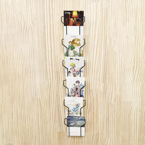 Miniatura 3 de FixtureDisplays® Soporte de pared 5X7 pulgadas Bolsillo Vertical Retrato Ancho Tarjeta de Felicitación Postal Pantalla Alambre Rack Negro 11716-NF