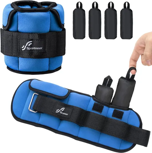 Miniatura 8 de Sportneer Adjustable Ankle Weights for Women & Men, Leg Weights Set with Removable Weights, Upgraded with Handles for Easy Adjustment, Comfortable &