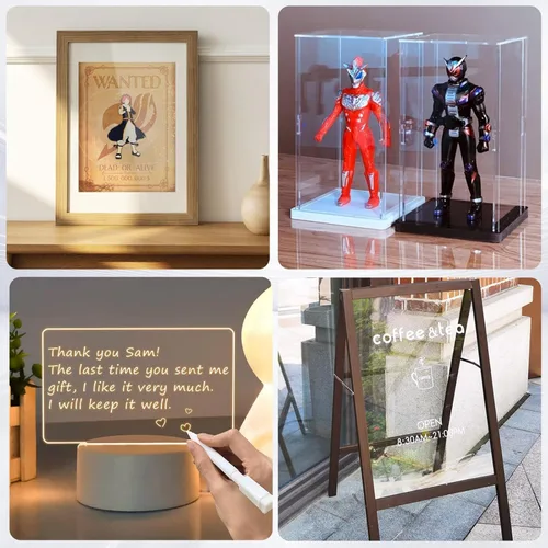 Miniatura 7 de Láminas de Plexiglás de 1/4" (6mm) de Grosor - 1 Paquete de Láminas Acrílicas Fundidas Transparentes de 4x6 para Corte Láser, Marcos de Fotos