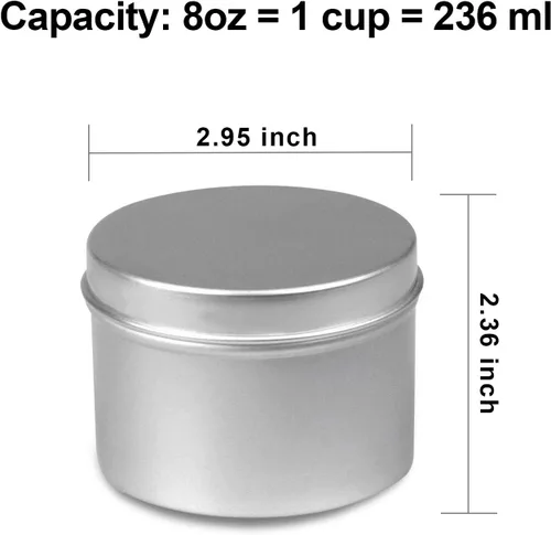 Miniatura 2 de Latas para velas de 8oz, recipientes para fabricación de velas, 12