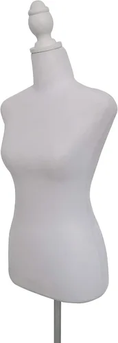 Miniatura 4 de Torso de Maniquí Femenino Forma para Vestidos Cuerpo de Maniquí Maniquíes de Costura con Base de Trípode de Plástico y Soporte 58"-67" Altura