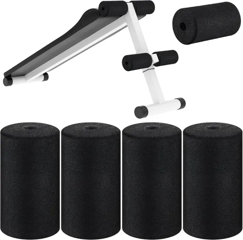 Miniatura 7 de Deekin 4 rodillos de espuma para pies, cubierta de tubo amortiguador para máquina de ejercicio, equipo de gimnasio en casa, almohadillas de repuesto