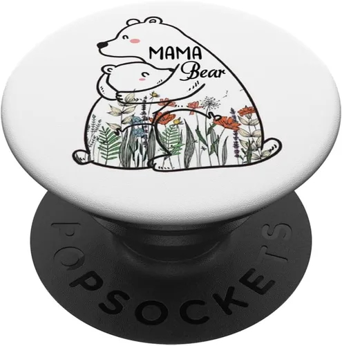 Miniatura 6 de Mama Bear Wildflower Vintage Retro PopSockets MagSafe PopGrip para iPhone