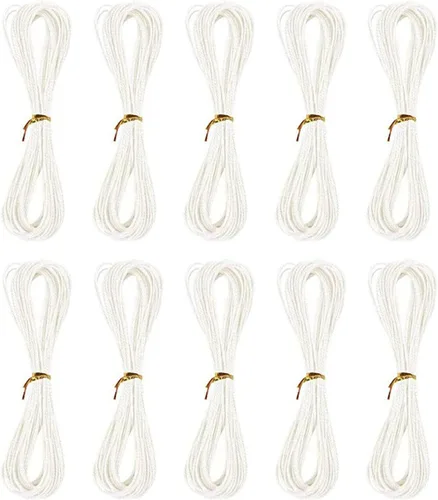 328.1 ft blanco 0.039 in de poliéster encerado pulsera cordón de cera recubierto de cera para pulseras hilo encerado para hacer joyas cuerda