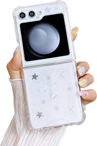 Miniatura 15 de Compatible con Samsung Galaxy Flip 4, funda transparente con flores secas prensadas, para mujeres y niñas, TPU suave a prueba de golpes, funda