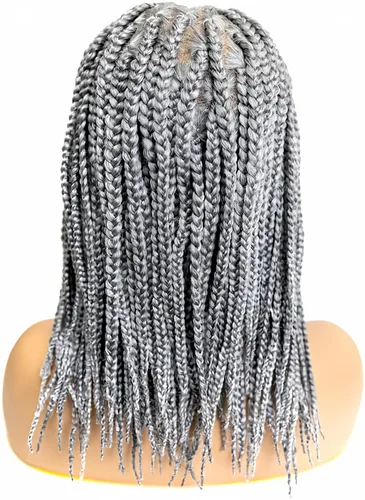 Miniatura 38 de PIB Peluca de encaje completo individual de 12 pulgadas, diseño de Passion Twist con raya cuadrada, pelucas trenzadas sin nudos para mujeres negras